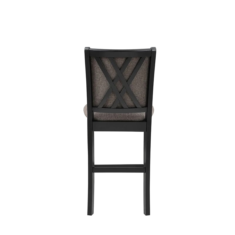 New Classic Furniture Potomac 5-Piece Solid Wood Counter Dining Set Brown/Black