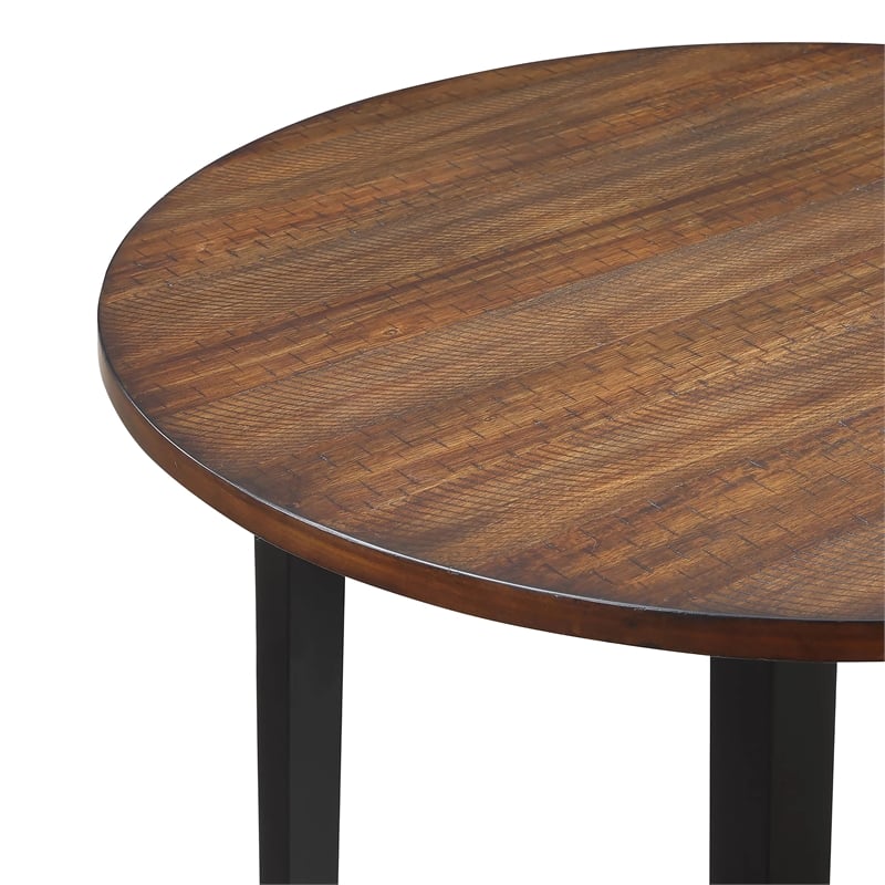 New Classic Furniture Potomac 5-Piece Solid Wood Counter Dining Set Brown/Black