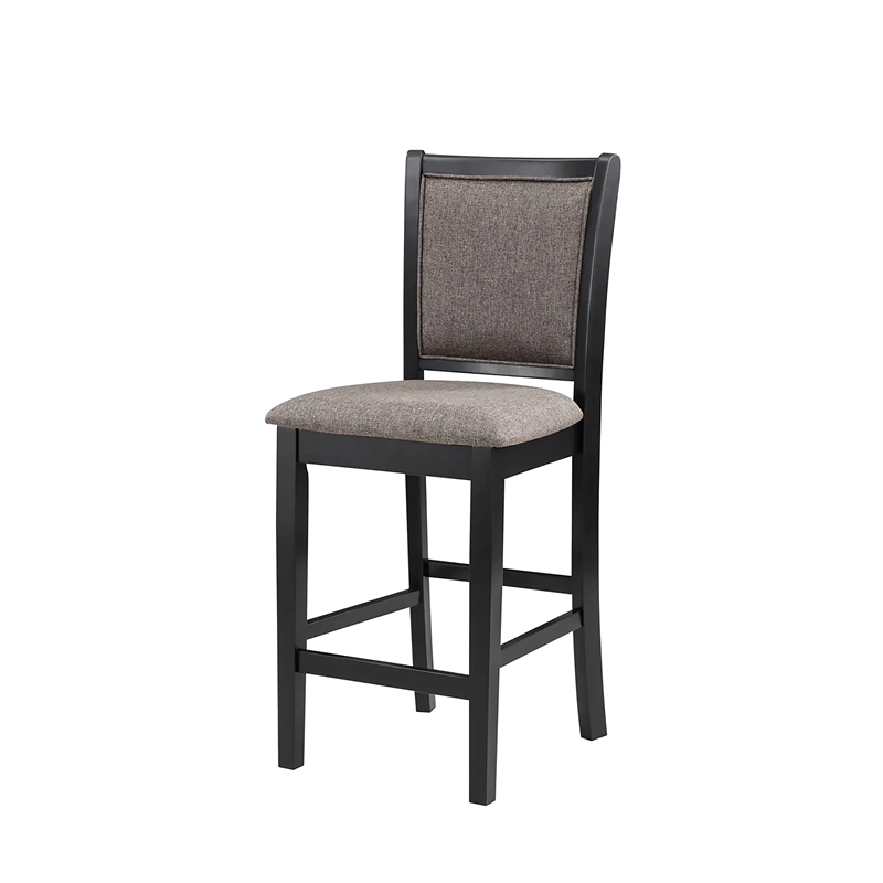 New Classic Furniture Potomac 5-Piece Solid Wood Counter Dining Set Brown/Black
