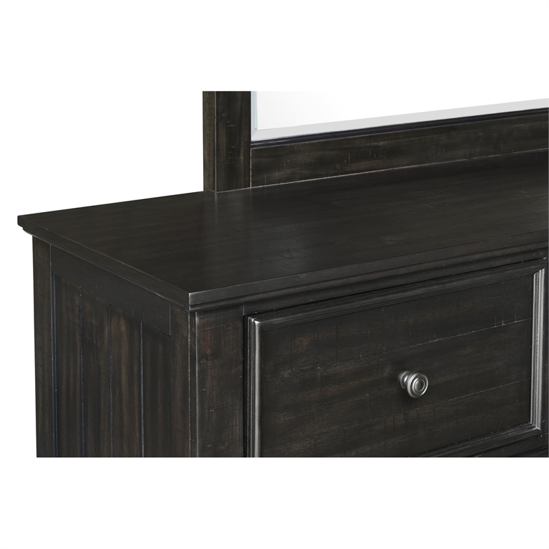 New Classic Furniture Stafford County Solid Wood 7-Drawer Dresser in Walnut