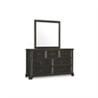 New Classic Furniture Stafford County Solid Wood 7-Drawer Dresser in Walnut