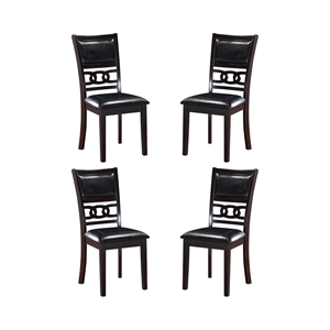 New Classic Furniture Gia Wood Dining Chairs in Ebony/Black (Set of 4)
