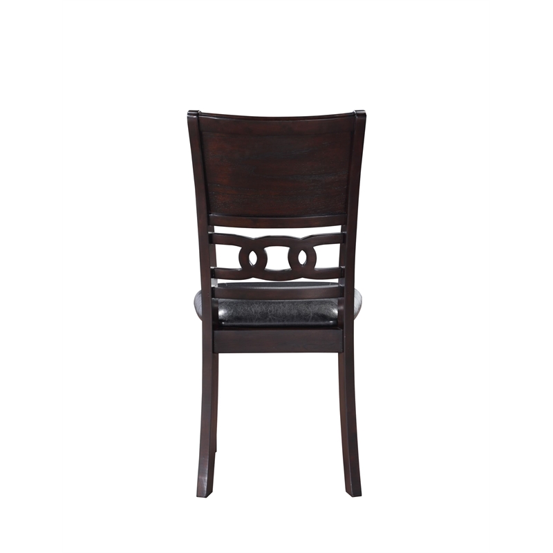 New Classic Furniture Gia Wood Dining Chairs in Ebony/Black (Set of 6)