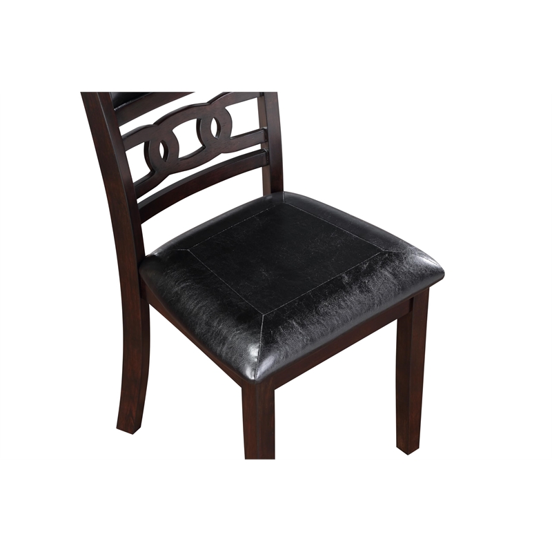 New Classic Furniture Gia Wood Dining Chairs in Ebony/Black (Set of 6)