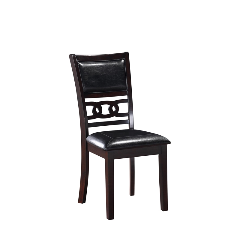 New Classic Furniture Gia Wood Dining Chairs in Ebony/Black (Set of 6)