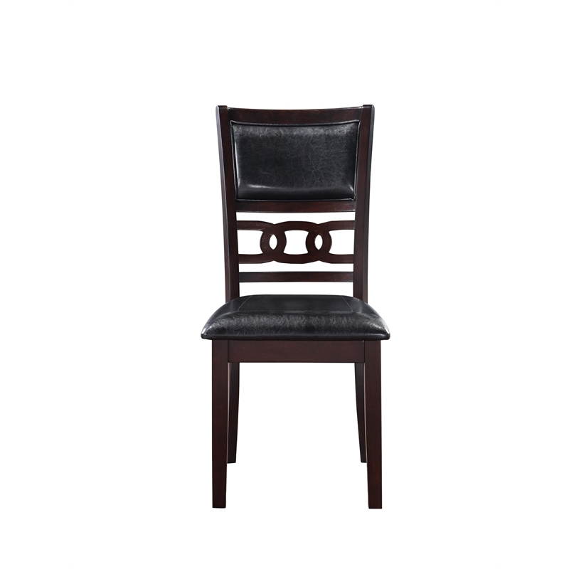 New Classic Furniture Gia Wood Dining Chairs in Ebony/Black (Set of 6)