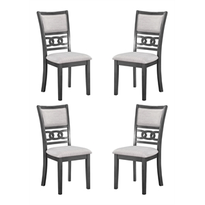 New Classic Furniture Gia Solid Wood Dining Chair in Gray (Set of 4)