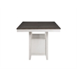 New Classic Furniture Richland 5-Piece Solid Wood Counter Table Set -White/Brown