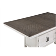 New Classic Furniture Richland 5-Piece Solid Wood Counter Table Set -White/Brown