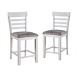 New Classic Furniture Richland 5-Piece Solid Wood Counter Table Set -White/Brown