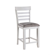 New Classic Furniture Richland 5-Piece Solid Wood Counter Table Set -White/Brown