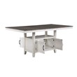 New Classic Furniture Richland Solid Wood Counter Dining Table in White/Brown