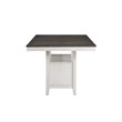 New Classic Furniture Richland Solid Wood Counter Dining Table in White/Brown