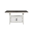 New Classic Furniture Richland Solid Wood Counter Dining Table in White/Brown