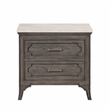 New Classic Furniture Lisbon Wood 2-Drawer Nightstand with Marble top in Gray