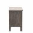 New Classic Furniture Lisbon Wood 2-Drawer Nightstand with Marble top in Gray
