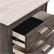 New Classic Furniture Lisbon Wood 2-Drawer Nightstand with Marble top in Gray