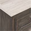 New Classic Furniture Lisbon Wood 2-Drawer Nightstand with Marble top in Gray