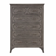 New Classic Furniture Lisbon Solid Wood 5-Drawers Bedroom Chest in Gray