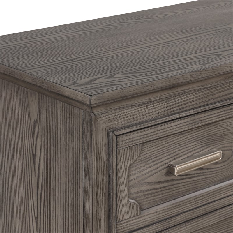 New Classic Furniture Lisbon Solid Wood 5-Drawers Bedroom Chest in Gray