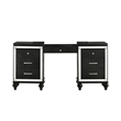 New Classic Furniture Valentine Solid Wood 7-Drawers Vanity in Black