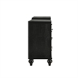 New Classic Furniture Valentine Solid Wood 7-Drawers Vanity in Black