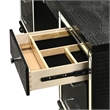 New Classic Furniture Valentine Solid Wood 7-Drawers Vanity in Black