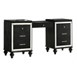 New Classic Furniture Valentine Solid Wood 7-Drawers Vanity in Black