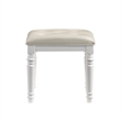 New Classic Furniture Valentine Wood Vanity Table Stool in White