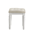 New Classic Furniture Valentine Wood Vanity Table Stool in White