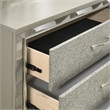 New Classic Furniture Radiance Solid Wood 6-Drawer Dresser in Platinum Silver