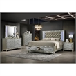 New Classic Furniture Radiance Solid Wood 6-Drawer Dresser in Platinum Silver