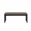 New Classic Furniture Potomac Polyester & Wood Dining Bench in Brown and Black