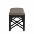New Classic Furniture Potomac Polyester & Wood Dining Bench in Brown and Black