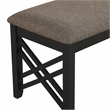 New Classic Furniture Potomac Polyester & Wood Dining Bench in Brown and Black
