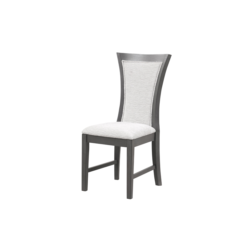 New Classic Furniture Flair Polyester Fabric Dining Chair in Gray (Set of 2)