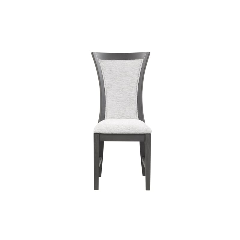 New Classic Furniture Flair Polyester Fabric Dining Chair in Gray (Set of 2)
