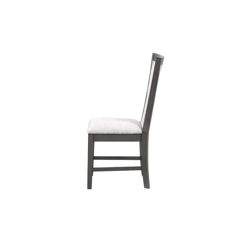 New Classic Furniture Flair Polyester Fabric Dining Chair in Gray (Set of 2)