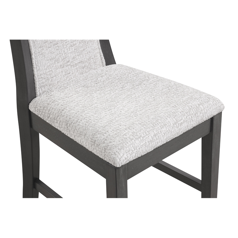 New Classic Furniture Flair Polyester Fabric Dining Chair in Gray (Set of 2)