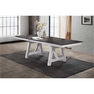 New Classic Furniture Maisie Solid Wood Rectangular Dining Table in Brown