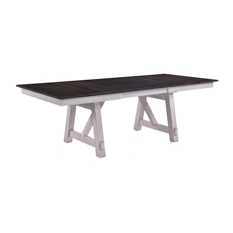 New Classic Furniture Maisie Solid Wood Rectangular Dining Table in Brown