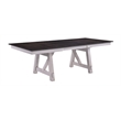 New Classic Furniture Maisie Solid Wood Rectangular Dining Table in Brown