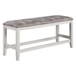New Classic Furniture Richland Polyester/Wood Counter Dining Bench - White/Brown