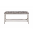New Classic Furniture Richland Polyester/Wood Counter Dining Bench - White/Brown