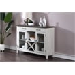 New Classic Furniture Richland Solid Wood Buffet & Sideboard in White/Brown