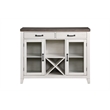 New Classic Furniture Richland Solid Wood Buffet & Sideboard in White/Brown
