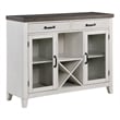 New Classic Furniture Richland Solid Wood Buffet & Sideboard in White/Brown