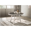 New Classic Furniture Maisie Solid Wood Round Dining Table in White/Brown