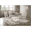 New Classic Furniture Maisie Solid Wood Round Dining Table in White/Brown