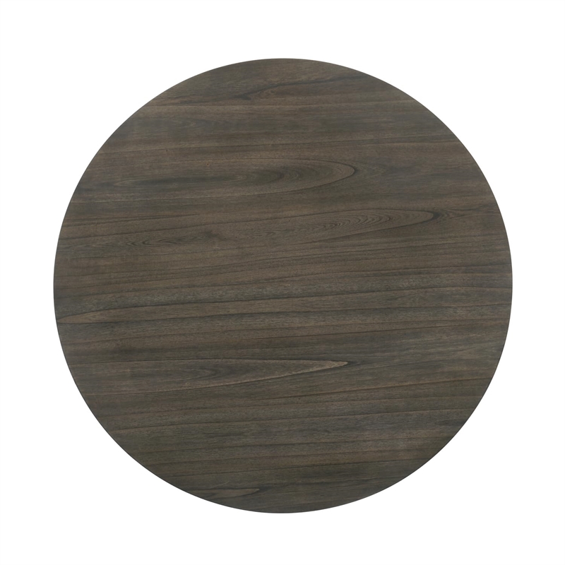 New Classic Furniture Maisie Solid Wood Round Dining Table in White/Brown